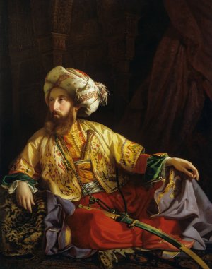 Emir of Lebanon by Jozsef Borsos Oil Painting