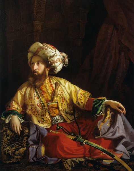 Emir of Lebanon  by Jozsef Borsos - Hand-Painted Oil Painting Reproduction