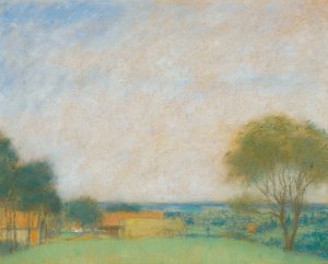 Hungarian Landscape Oil painting by Jozsef Rippl-Ronai
