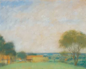 Hungarian Landscape Oil painting by Jozsef Rippl-Ronai