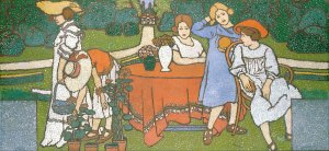 Panel-Picture for the Schiffer Villa Oil painting by Jozsef Rippl-Ronai