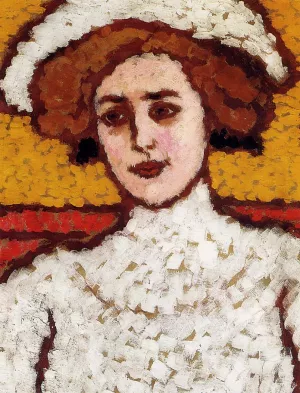 Zora in a Broad-Brimmed Hat by Jozsef Rippl-Ronai Oil Painting