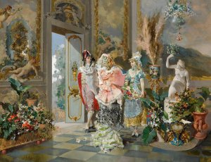 Rococo Manners by Juan-Antonio Gonzalez Oil Painting