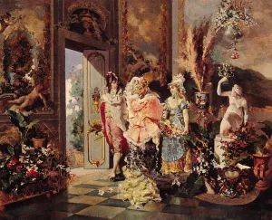 Rococo Manners by Juan Antonio Gonzalez - Oil Painting Reproduction