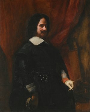 Portrait Of Diego De Silva Y Velazquez by Juan Bautista Martinez Del Mazo Oil Painting