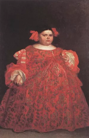 Eugenia Martinez Valleji, called La Monstrua by Juan Carreno De Miranda - Oil Painting Reproduction