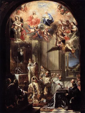 Mass of St John of Matha by Juan Carreno De Miranda - Oil Painting Reproduction