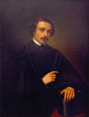 Self-portrait by Juan Cordero Oil Painting