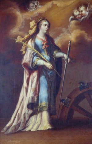 Saint Catherine of Alexandria by Juan Correa Oil Painting