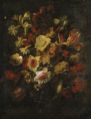 Floral Still Life by Juan De Arellano Oil Painting