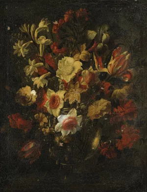 Floral Still Life by Juan De Arellano Oil Painting