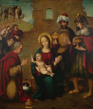 Adoration Of The Magi by Juan De Borgona (Follower) Oil Painting