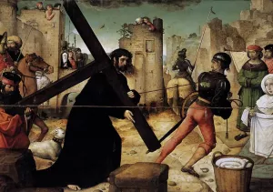 Carrying the Cross painting by Juan De Flandes