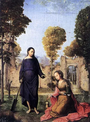 Christ Appearing to Mary Magdalene by Juan De Flandes - Oil Painting Reproduction