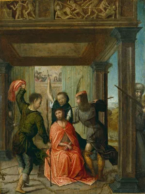 Christ Crowned with Thorns by Juan De Flandes Oil Painting