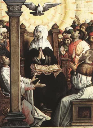 Pentecost Oil painting by Juan De Flandes
