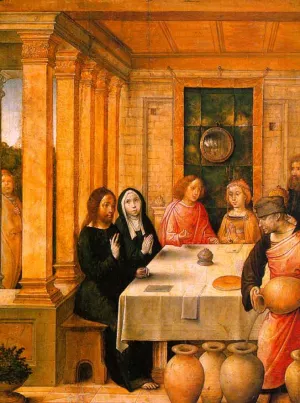 The Marriage Feast at Cana by Juan De Flandes Oil Painting