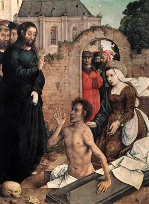The Raising of Lazarus by Juan De Flandes Oil Painting