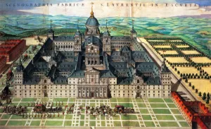 Perspective view of San Lorenzo de El Escorial by Juan De Herrera Oil Painting