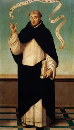 St Vincent Ferrer painting by Juan De Juanes