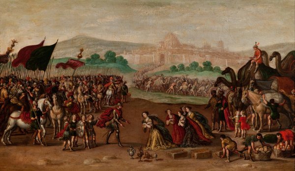 Main Product Photo of Abigail Presents Gifts to David  Painting by Juan De La Corte