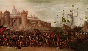 Deborah and Barak Against Sisera by Juan De La Corte Oil Painting