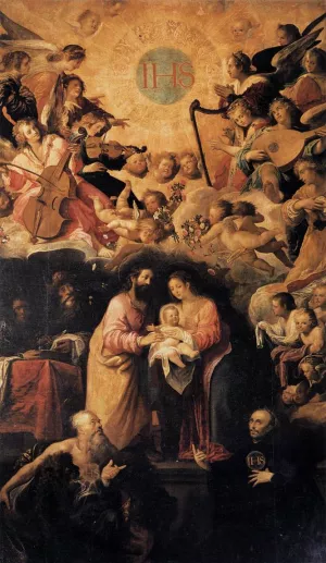 Adoration of the Name of Jesus by Juan De Las Roelas - Oil Painting Reproduction