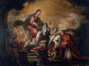 Imposition of the Chasuble on Saint Ildephonsus by Juan De Valdes Leal Oil Painting