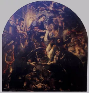 Miracle of St Ildefonsus Oil painting by Juan De Valdes Leal