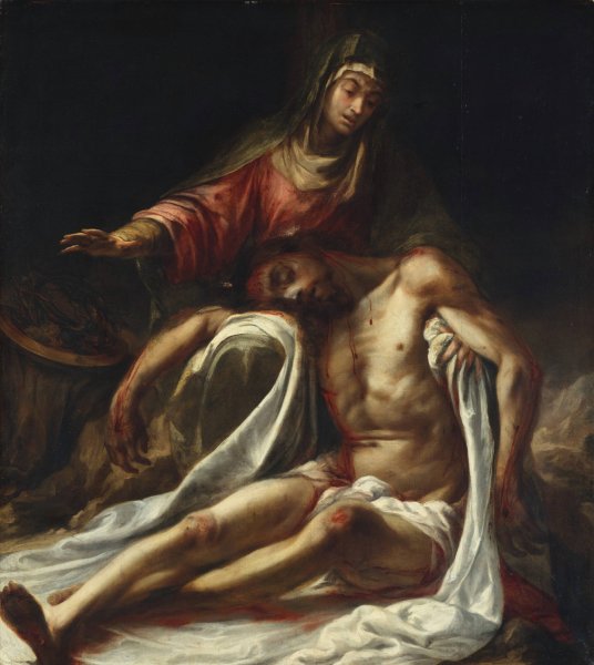 Pieta  by Juan De Valdes Leal - Hand-Painted Oil Painting Reproduction
