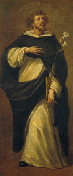 Saint Dominic de Guzman  by Juan De Valdes Leal - Hand-Painted Oil Painting Reproduction
