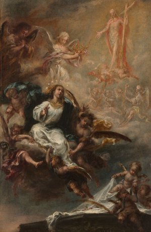 Study for 'The Assumption of the Virgin' for San Augustin, Seville by Juan De Valdes Leal Oil Painting