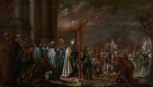 The Exaltation of the Cross by Juan De Valdes Leal Oil Painting
