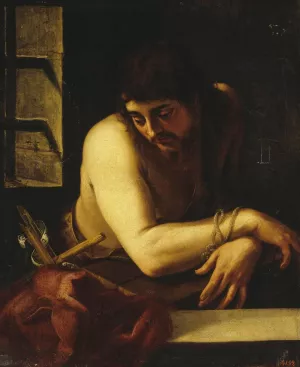 St John the Baptist in the Prison Oil painting by Juan Fernandez De Navarrete