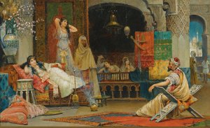 In The Harem by Juan Gimenez Martin Oil Painting