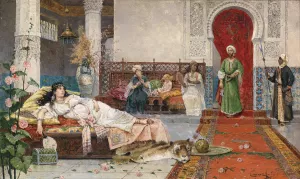 Visit to the Harem by Juan Gimenez Martin Oil Painting