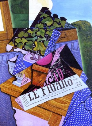 A Pot of Geraniums by Juan Gris Oil Painting