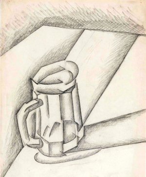 Bock de biere by Juan Gris Oil Painting