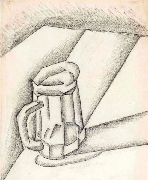 Bock de biere  by Juan Gris - Hand-Painted Oil Painting Reproduction
