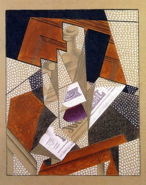 Bottle Oil painting by Juan Gris