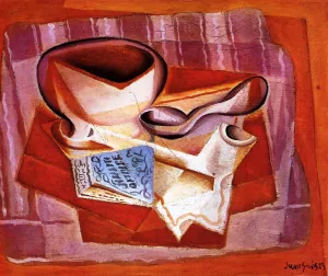 Bowl, Book and Spoon painting by Juan Gris