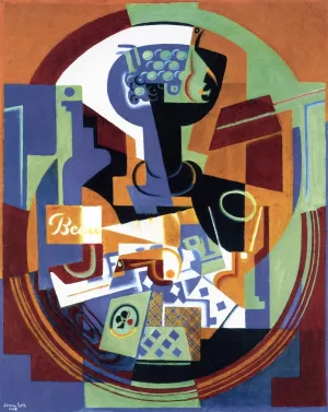 Compotier and Playing Cards painting by Juan Gris