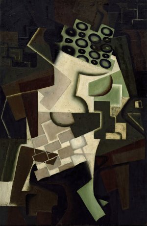 Compotier et nappe a carreaux by Juan Gris Oil Painting