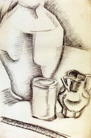 Grill Life with Goblet Oil painting by Juan Gris