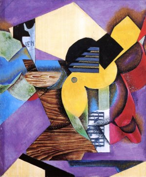 Guitar by Juan Gris Oil Painting