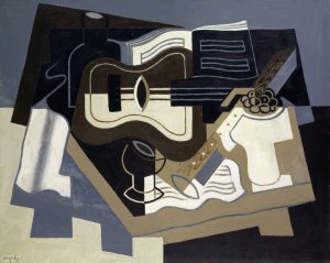 Guitar and Clarinet by Juan Gris Oil Painting