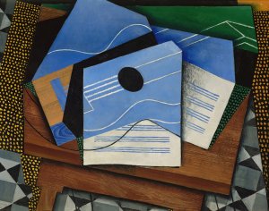 Guitar on a Table Oil painting by Juan Gris
