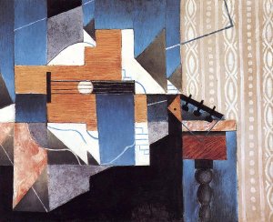Guitar on the Table Oil painting by Juan Gris