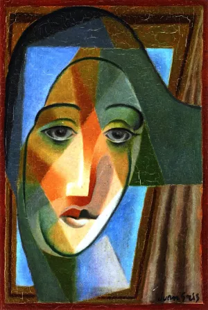 Harlequin's Head by Juan Gris Oil Painting