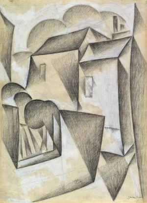 Houses in Paris, Place Ravignan by Juan Gris Oil Painting